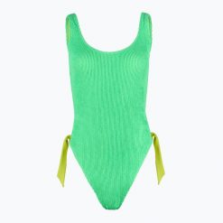 Strój kąpielowy jednoczęściowy damski Hurley Solid Scrunch Moderate One Piece. Zielone stroje jednoczęściowe damskie Hurley, l, bez wzorów. Za 189.99 zł.