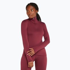 Bluza termoaktywna damska icebreaker 260 Tech LS Half Zip. Czerwone bluzy bez kaptura damskie Icebreaker. Za 439.99 zł.