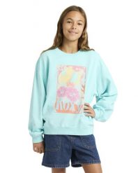 Bluza dla Dziewczynki LINEUP TERRY Niebieski. Niebieskie bluzy bez kaptura damskie Roxy, m, z bawełny. Za 169.99 zł.