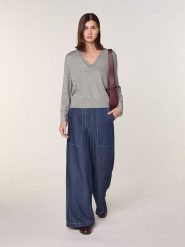 Rodier Wełniany sweter w kolorze szarym rozmiar: XL. Szare swetry klasyczne damskie Rodier, xl, z koronki, bez kołnierzyka. Za 304.99 zł.