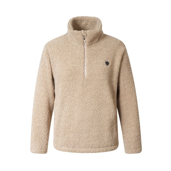 Bluza jeździecka damska Teddy beżowa. Brązowe bluzy z kapturem damskie COVALLIERO, l, z materiału. Za 269.99 zł.