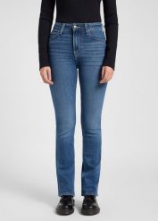 DAMSKIE SPODNIE LEE BREESE BOOTCUT GET BETTER 112370936. Spodnie materiałowe damskie Lee, bez wzorów, z jeansu. Za 219.99 zł.