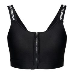Biustonosz fitness Under Armour Infinity High Zip 2.0. Czarne biustonosze sportowe damskie Under Armour, bez wzorów. Za 209.99 zł.
