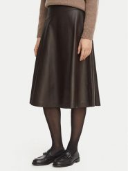 BOSS Spódnica skórzana Sekana 50569088 Brązowy ciemny Regular Fit. Brązowe spódniczki damskie Boss, bez wzorów, ze skóry. Za 2,199.00 zł.