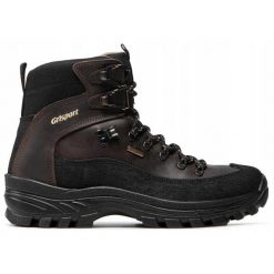 Buty trekkingowe dla mężczyzn Grisport. Brązowe buty trekkingowe męskie Grisport, z materiału, za kostkę, bez zapięcia, trekkingowe. Za 369.99 zł.