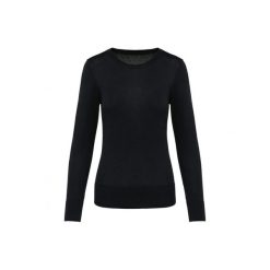 Suprima sweter z okrągłym dekoltem dla kobiet Kariban Premium. Czarne swetry klasyczne damskie KARIBAN, xs, z bawełny, bez kołnierzyka. Za 195.00 zł.