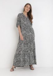 Czarna Sukienka Nemesia. Czarne sukienki damskie Born2be, l, bez wzorów, z bawełny, bez kołnierzyka, bez ramiączek, maxi, rozkloszowane. W wyprzedaży za 95.99 zł.