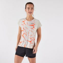 Koszulka do biegania damska Kiprun Run 900 Light Replika Obvious. Brązowe t-shirty damskie KIPRUN, l, bez wzorów, z elastanu, bez kołnierzyka. Za 149.99 zł.