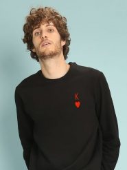 WOOOP Bluza "King" w kolorze czarnym rozmiar: M. Czarne bluzy bez kaptura męskie Wooop, m. Za 104.39 zł.