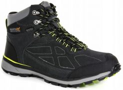 Buty trekkingowe męskie Samaris Suede Regatta. Czarne buty trekkingowe męskie Regatta, z gumy, przed kolano, bez zapięcia, trekkingowe. Za 292.49 zł.