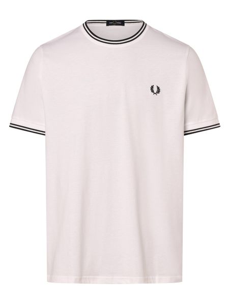 Fred Perry T-shirt Mężczyźni Bawełna biały, XL. Białe t-shirty męskie Fred Perry, m, bez wzorów, z bawełny, bez kołnierzyka. Za 299.95 zł.