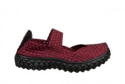 Półbuty Rock Over Portwine 032039, Czerwony, Materiał - 37. Czerwone półbuty damskie Rock Spring, bez wzorów, z materiału, rockowe, bez obcasa. W wyprzedaży za 164.99 zł.