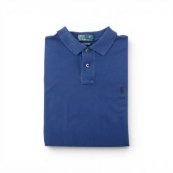 Second life - Polo Ralph Lauren koszulka męska z krótkim rękawem - Stan dobry. Niebieskie koszulki polo męskie Ralph Lauren, l, bez wzorów, z jeansu, bez ramiączek. Za 106.46 zł.