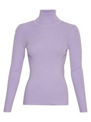 MOSS COPENHAGEN Sweter "Maile Rachelle" w kolorze fioletowym rozmiar: S/M. Różowe golfy damskie MOSS COPENHAGEN, m, bez wzorów, z wiskozy, bez ramiączek. Za 120.95 zł.