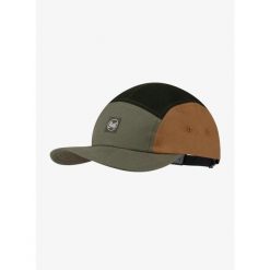 Czapka z daszkiem Buff 5 Panel Venture Cap - allvin khaki. Brązowe czapki męskie Buff, bez wzorów. Za 129.99 zł.