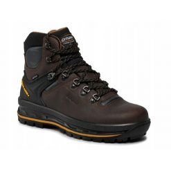 Buty trekkingowe męskie GRISPORT wysokie skóra. Brązowe buty trekkingowe męskie Grisport, z materiału, za kostkę, bez zapięcia, trekkingowe. Za 489.00 zł.
