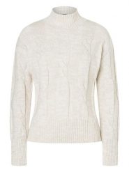More & More Sweter w kolorze kremowym rozmiar: 38. Brązowe golfy damskie MORE & MORE, bez wzorów, ze splotem, bez ramiączek. Za 113.99 zł.