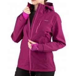 Kurtka trekkingowa damska Viking Trek Pro przeciwdeszczowa hardshell. Czerwone kurtki damskie VIKING, xs, bez kaptura. Za 363.99 zł.
