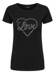 JDY Koszulka w kolorze czarnym rozmiar: S. Czarne bluzki damskie JDY, s, bez wzorów, z bawełny, bez kołnierzyka, bez ramiączek. Za 37.12 zł.