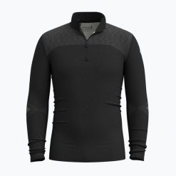 Bluza termoaktywna męska Smartwool Intraknit Thermal Merino Base Layer 1/4 Zip. Czarne bluzy bez kaptura męskie Smartwool, m, z wełny. Za 509.99 zł.
