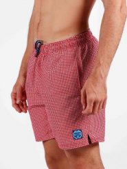 Admas Szorty kąpielowe w kolorze czerwono-białym rozmiar: L. Czerwone szorty sportowe męskie admas, l, z materiału, outdoorowe. Za 149.95 zł.