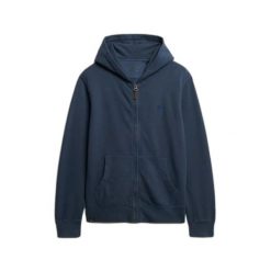 Bluza z kapturem i zamkiem błyskawicznym Superdry Classic Essential Ziphood. Niebieskie bluzy z kapturem męskie Superdry., na lato, xl. Za 391.90 zł.
