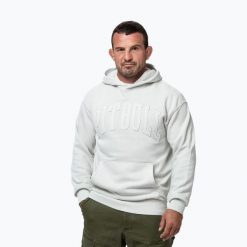 Bluza męska Pitbull Orlando Hooded. Białe bluzy sportowe męskie PITBULL, bez wzorów, z bawełny, sportowe, bez kołnierzyka, bez ramiączek. Za 219.99 zł.