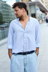 Pasek męski skórzany do spodni casual garnituru automat gładki granatowy Beltimore A41 : Kolory - granatowy, Rozmiar pasków - r.105-120 cm. Niebieskie paski męskie bez wzorów, ze skóry, casualowe. Za 64.99 zł.