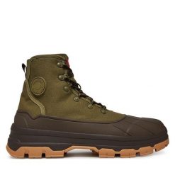 Trapery Hunter. Zielone buty zimowe męskie Hunter, bez zapięcia. Za 649.99 zł.