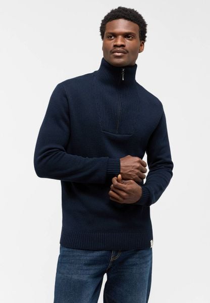 Męski Sweter Mustang Eastvale Dark Sapphire 1015802 4136. Niebieskie swetry męskie Mustang, m, bez wzorów, z bawełny, bez kołnierzyka. Za 179.99 zł.