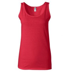Miękka Koszulka Damska Bez Rękawów Bawełna. Białe bluzki sportowe damskie Gildan, xl, bez wzorów, z bawełny, bez ramiączek. Za 46.99 zł.