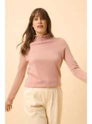Just Cashmere Kaszmirowy sweter "Trila" w kolorze jasnoróżowym rozmiar: L. Różowe golfy damskie Just Cashmere, l, bez wzorów, z kaszmiru, bez ramiączek. Za 352.45 zł.