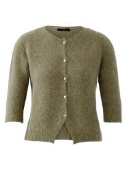 Oui Kardigan w kolorze khaki rozmiar: 42. Brązowe kardigany damskie Oui, bez wzorów, z wełny. Za 179.95 zł.