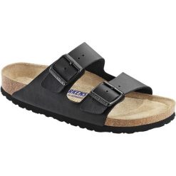 Klapki turystyczne uniseks Birkenstock Arizona 551251 Black. Czarne klapki damskie Birkenstock, bez wzorów, z materiału, bez obcasa. Za 563.00 zł.