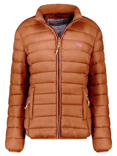Geographical Norway Kurtka pikowana "Atikolor" w kolorze jasnobrązowym rozmiar: L. Brązowe kurtki damskie Geographical Norway, l, bez wzorów, bez kaptura. Za 139.54 zł.