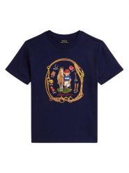 Polo Ralph Lauren T-Shirt 323A96608001 Granatowy Regular Fit. Niebieskie t-shirty chłopięce Polo Ralph Lauren, bez wzorów, z bawełny, bez ramiączek. Za 289.99 zł.