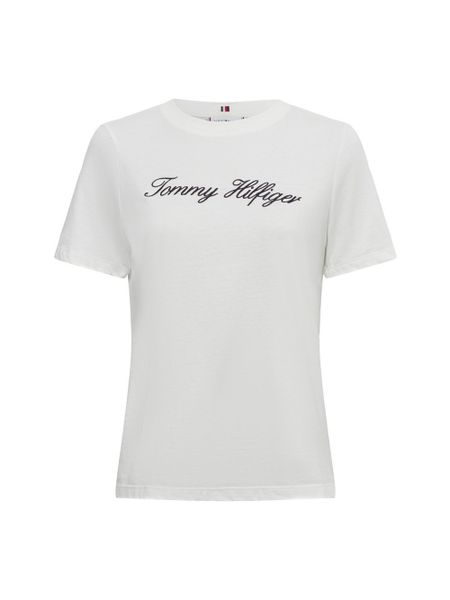 Tommy Hilfiger Koszulka Kobiety Bawełna biały, L. Białe t-shirty damskie Tommy Hilfiger, l, bez wzorów, z bawełny, bez kołnierzyka. Za 189.95 zł.