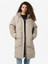 Noisy may Płaszcz zimowy w kolorze beżowym rozmiar: M. Brązowe płaszcze damskie Noisy may, na zimę, m, bez wzorów, z puchu. Za 217.99 zł.