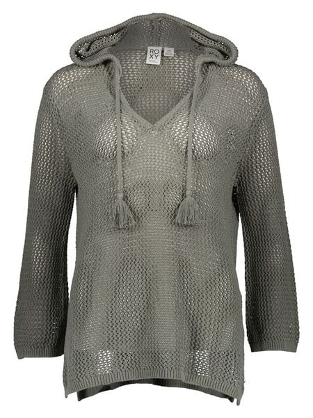 Roxy Sweter "After Beach Break" w kolorze khaki rozmiar: L. Brązowe swetry klasyczne damskie Roxy, l, ze splotem, bez kołnierzyka. Za 169.95 zł.