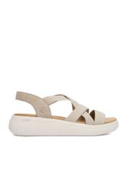 Remonte Sandały CEO-D3L52-60 Beżowy. Brązowe sandały damskie Remonte, bez wzorów, z materiału, bez obcasa, na płaskiej podeszwie. Za 329.99 zł.