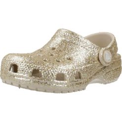Sandały CROCS CLASSIC CHUNKY GLITT Złoty. Żółte sandały damskie Crocs, bez wzorów, z gumy, bez obcasa. Za 188.99 zł.
