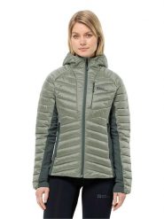 Jack Wolfskin Kurtka pikowana "Routeburn Pro" w kolorze zielonym rozmiar: L. Zielone kurtki damskie Jack Wolfskin, l, bez wzorów, bez kaptura. Za 461.21 zł.