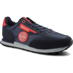 Granatowe Sneakersy Big Star Męskie Modne Półbuty. Niebieskie półbuty męskie Big Star, z materiału, bez zapięcia. Za 179.00 zł.