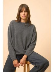 Just Cashmere Kaszmirowy sweter "Kayla" w kolorze antracytowym rozmiar: L. Czarne swetry klasyczne damskie Just Cashmere, l, z kaszmiru, bez kołnierzyka. Za 392.52 zł.