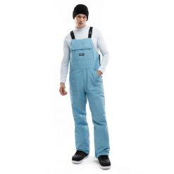 Męskie spodnie snowboardowe z szelkami Sporty zimowe Siroko B1 Zao. Niebieskie spodnie materiałowe męskie SIROKO, bez wzorów, sportowe. Za 591.00 zł.