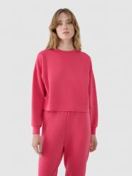 4F Bluza dresowa nierozpinana z modalem damska - różowa M. Czerwone bluzy bez kaptura damskie 4f, m, z dresówki. W wyprzedaży za 119.99 zł.
