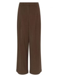 MOSS COPENHAGEN Spodnie "Henrika" w kolorze brązowym rozmiar: M. Brązowe spodnie materiałowe damskie MOSS COPENHAGEN, bez wzorów, z materiału, z podwyższonym stanem. Za 226.24 zł.