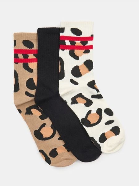 Skarpetki w panterkę 3 pack - wielobarwny. Skarpetki damskie Sinsay, bez wzorów. Za 15.99 zł.