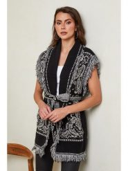 So Cachemire Kardigan "Albertirsa" w kolorze czarnym rozmiar: M. Czarne kardigany damskie So Cachemire, m, bez wzorów, z kaszmiru. Za 248.58 zł.