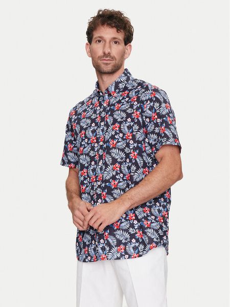 Bugatti Koszula 9450 58333A Granatowy Slim Fit. Niebieskie koszule męskie Bugatti, l, bez wzorów, z bawełny, bez kołnierzyka, bez ramiączek. Za 179.99 zł.